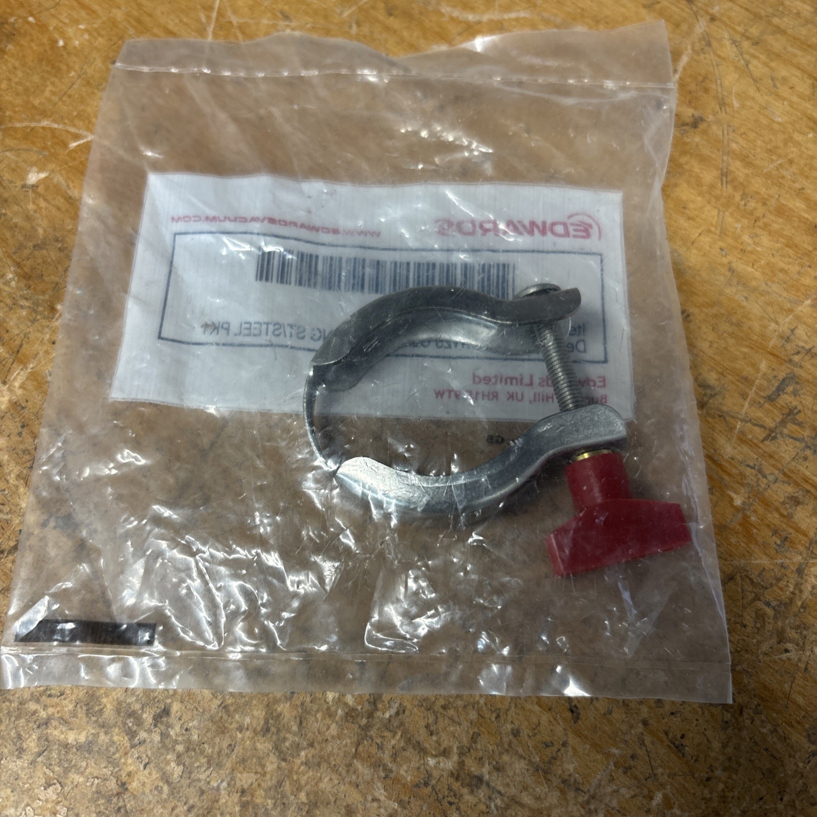 EDWARDS NW25 KF25 Stainless Clamping Ring Red Wing Nut for RV3 Pump C10514401