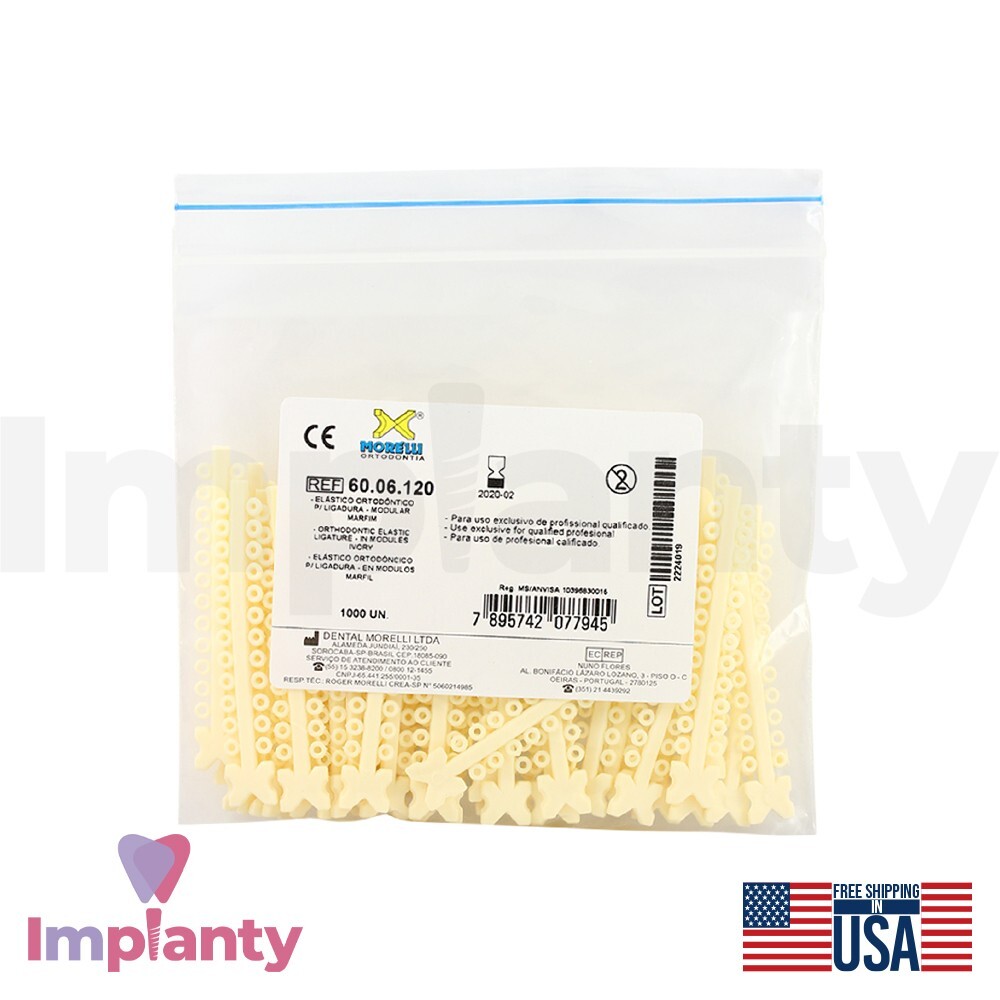 Morelli Polyurethane Elastic Ligature Modules Ivory Color 1000pcs