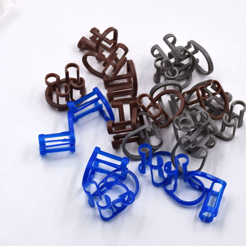 Dental Roll Equipment Orthodontic Disposable Cotton Brown/Blue/Grey Holder Clips