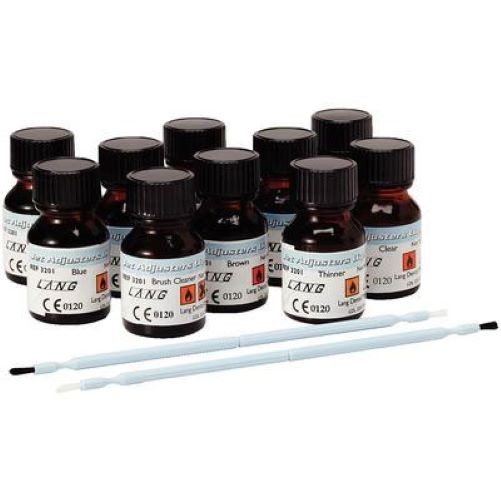 Jet Adjusters Liquid Resin System Kit. Contains 8 x 10ml bottles, 1 of each