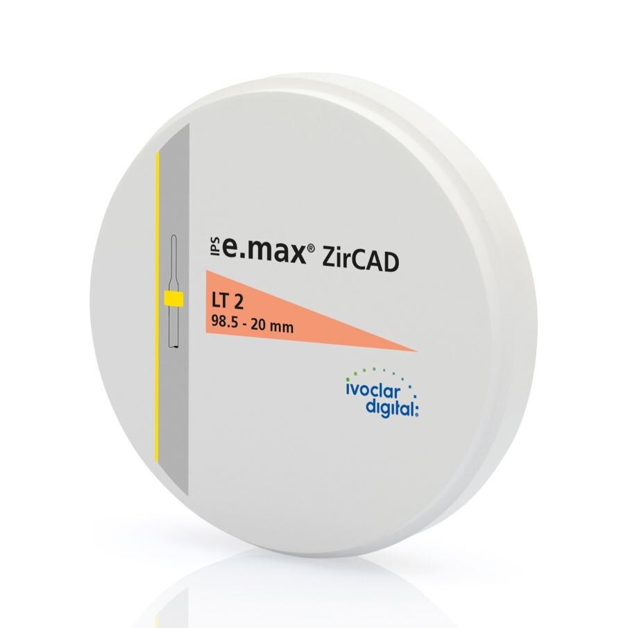 *1-Piece* Ivoclar Vivadent IPS e.max ZirCad LT 2 Refill 98.5-20mm 686848
