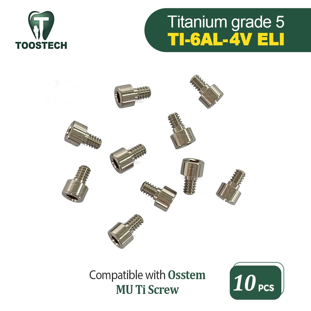 10pcs MU Ti screw titanium screw fits to Hiossen Osstem TS multi unit Abutment