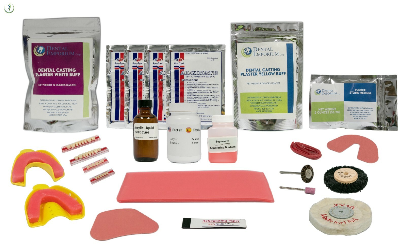 DENTURE KIT FOR UPPER & LOWER DYS REPAIR KIT W/ 28 TEETH – NO INSTRUCTIONS