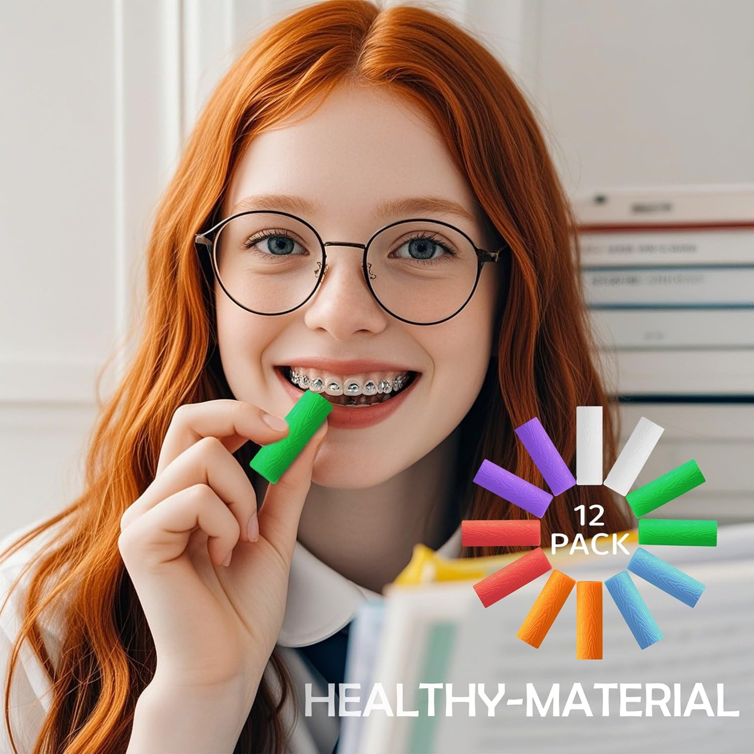 12 Pack Aligner Seaters for Invisalign & Clear Aligners, Silicone Orthodontic Ch