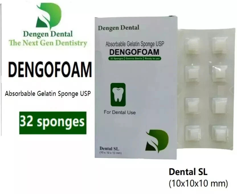 Dengen Dengofoam Absorbable Gelatin Sponge USP 32 Sponge 10x10x10mm (Free ship)