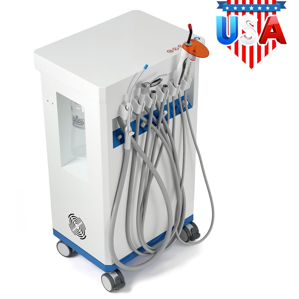 GU-P209 Dental Mobile Delivery Cart Treatment Unit Air Compressor Suction FDA