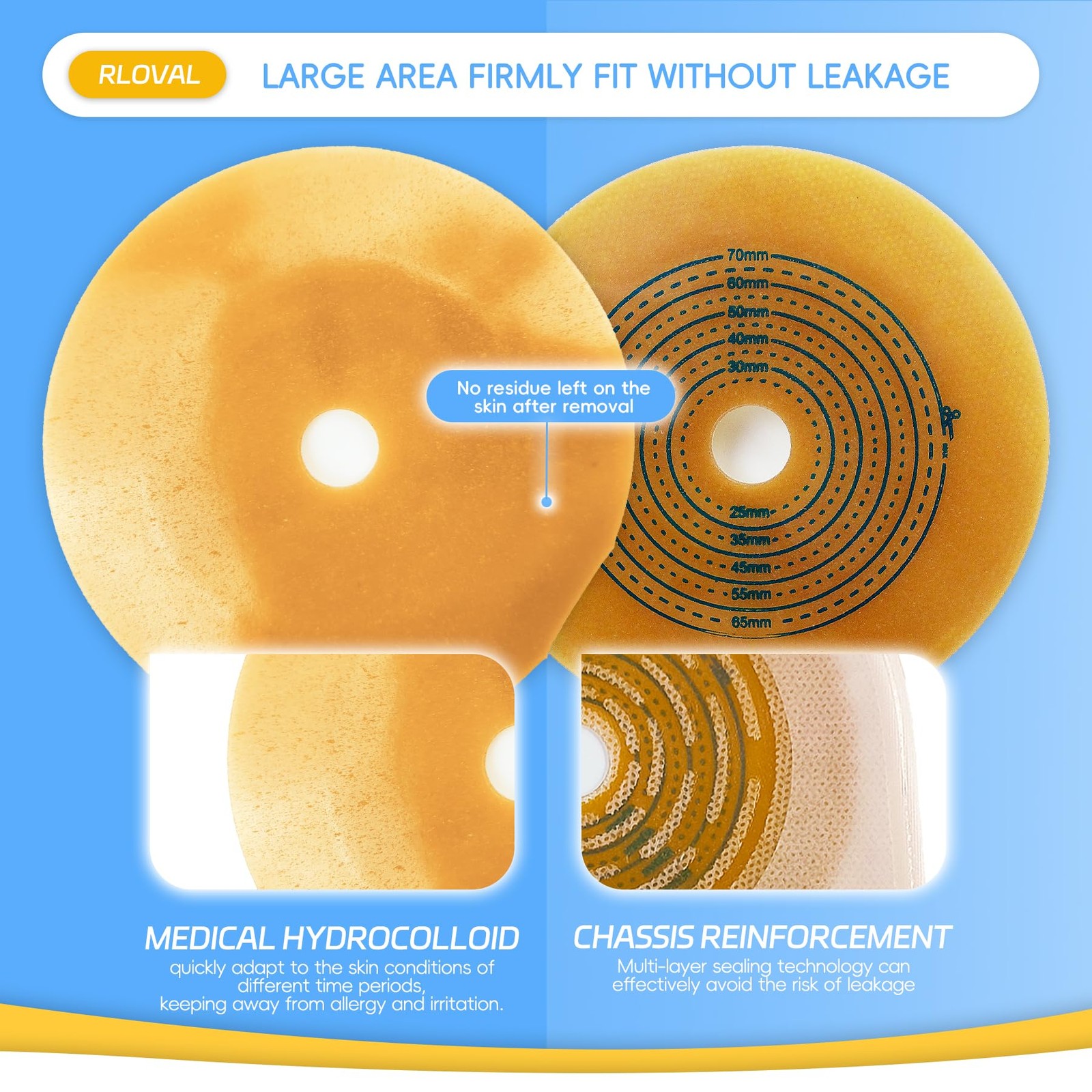 20 PCS Colostomy Bags, Ostomy Supplies, one Piece Drainable One-piece Model