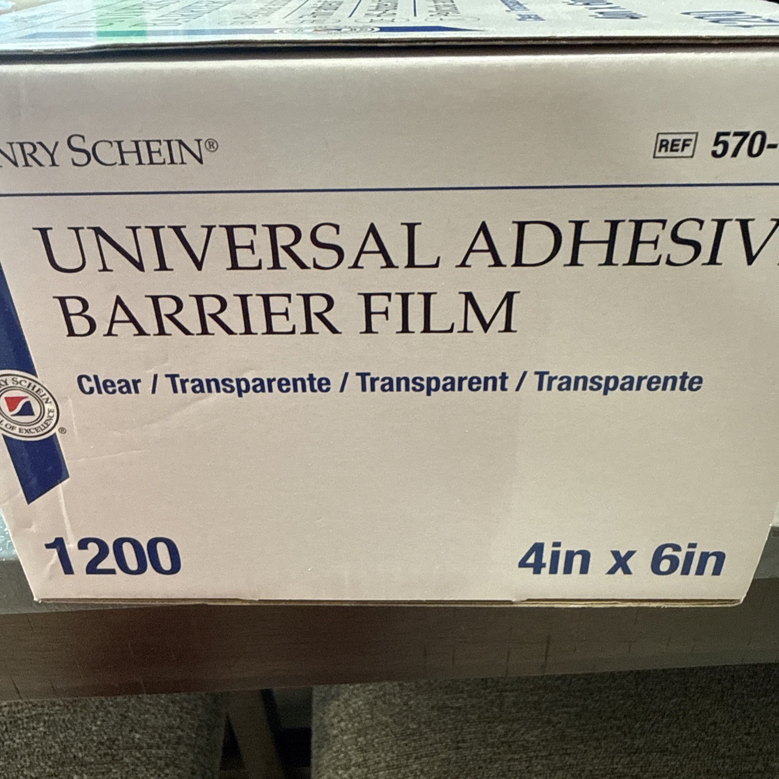 The Henry Schein Universal Adhesive Barrier Film, Clear, 4”x6”