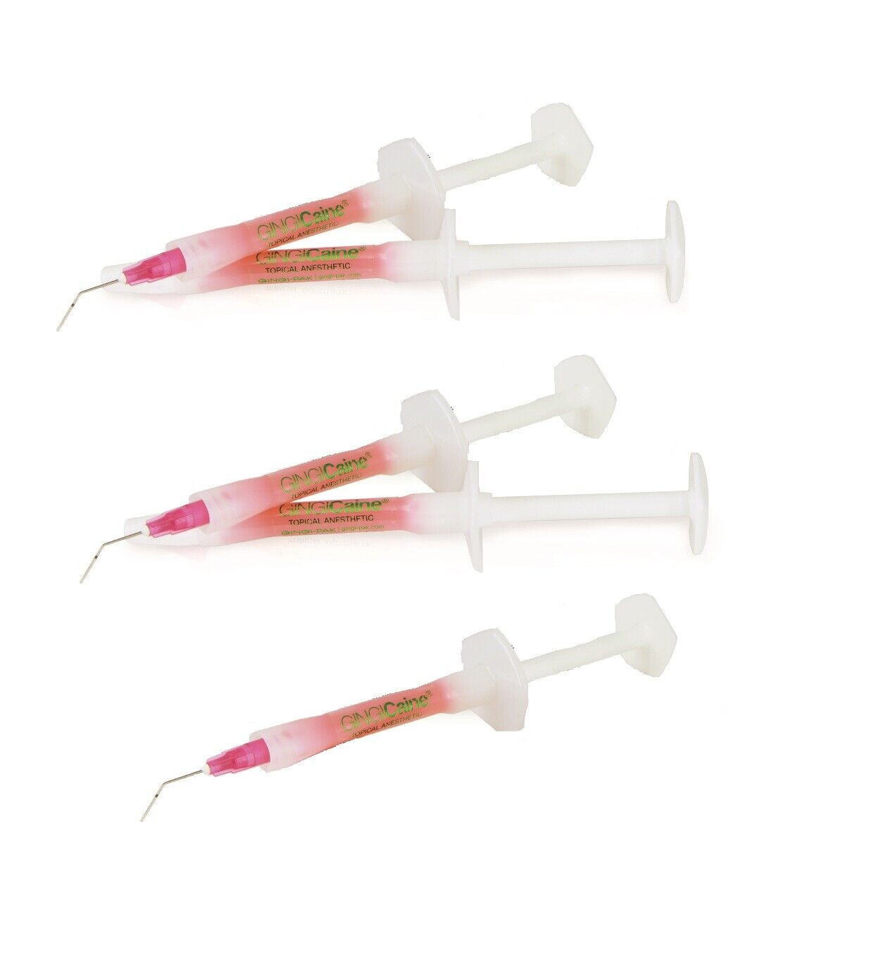 Gingicaine Topical Anesthetic Gel in Syringe 1.2 ml prefilled syringes with Tips