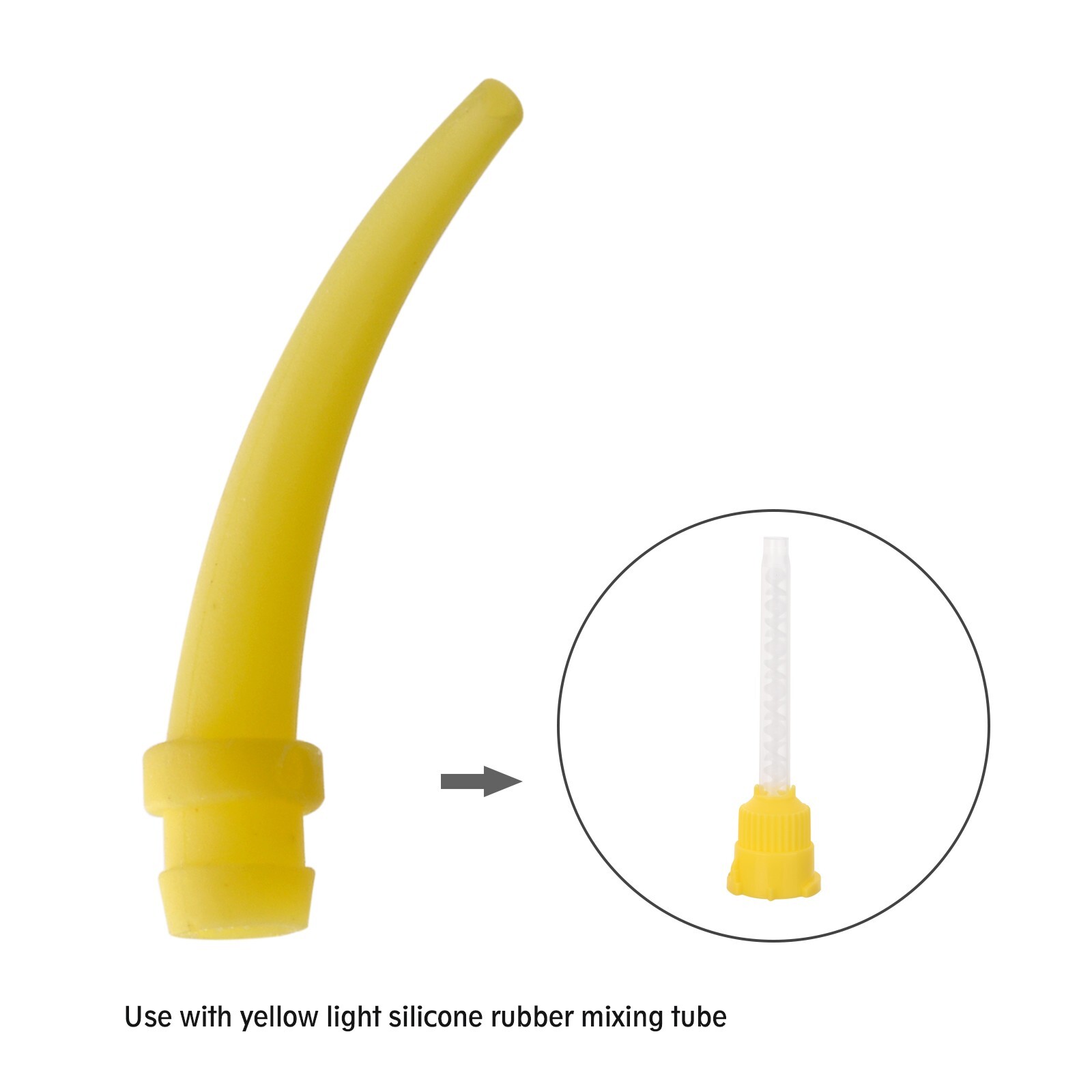 400 Dental Disposable Intra Oral Impression Mixing Tips For Yellow Mixers