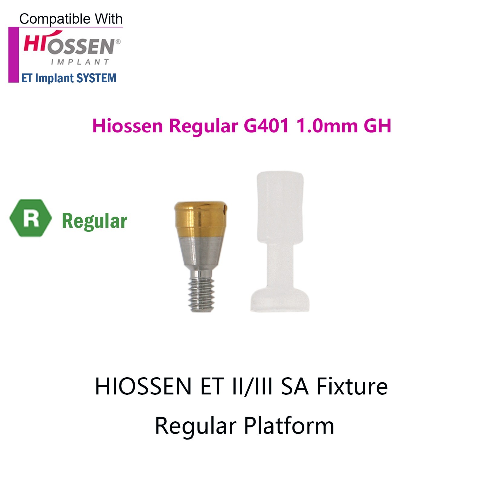US Dental Locator Attachment Abutment for Hiossen ET/OsstemTS Mini Regular Plat
