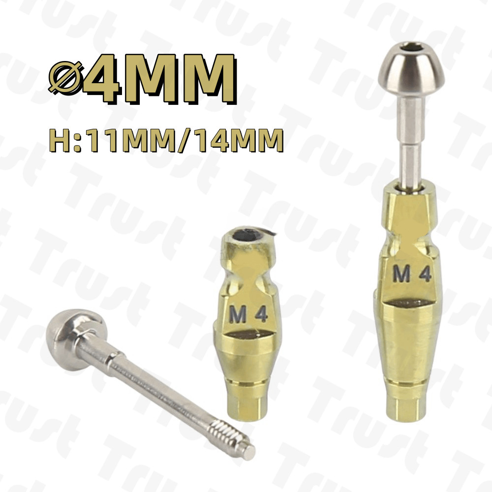 Dental Transfer Impression Coping Titanium Open/Closed-Mini Tray Yellow Fits OSS