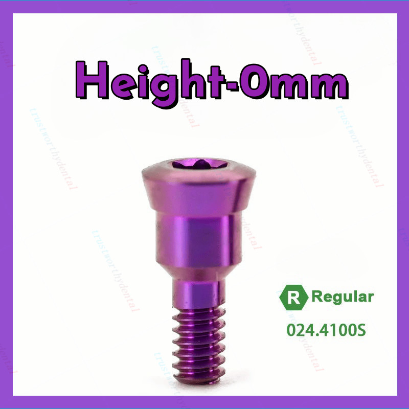 RC Dental Closure Screw RC Healing Cap Abutment Height 0/0.5mm Fits ITI Purple