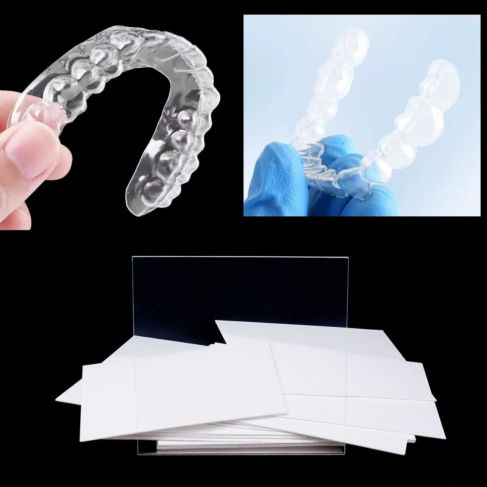 Dental Thermoforming Material 1.0mm Hard/Soft Orthodontic Splint Retainer Slice