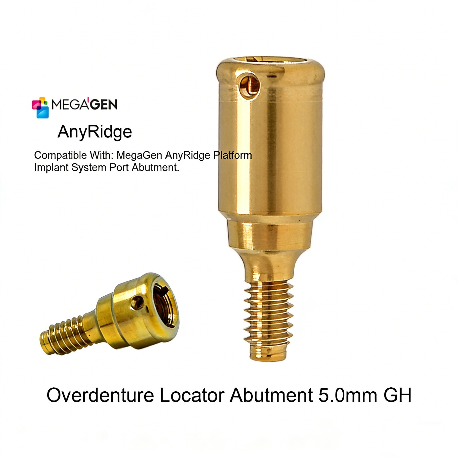 Overdenture Abutment Removable Anchor for MEGAGEN AnyRidge All Platform 1-7.0 GH