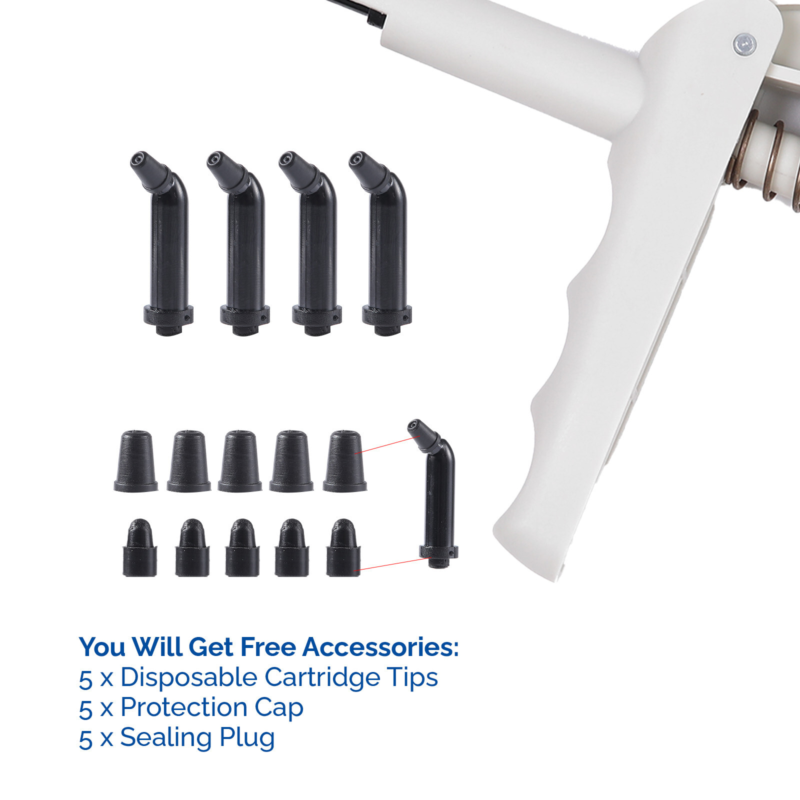10st JMU Dental Composite Gun Delivery Applicator Syringe Dispenser Autoclavable