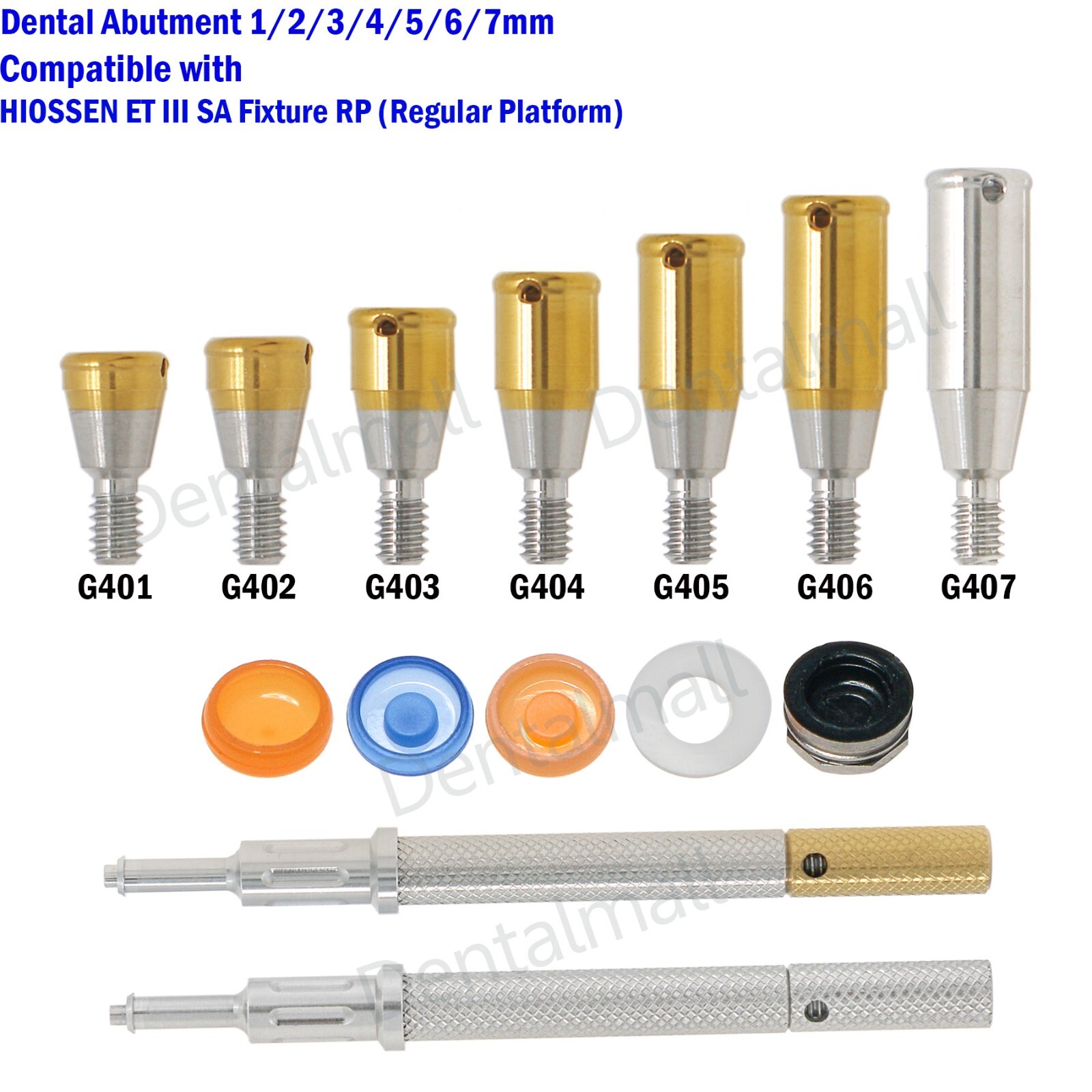 Oerdenture Remove Tools Regular Implant Abutment Male Cap Kit for HIOSSEN Osstem