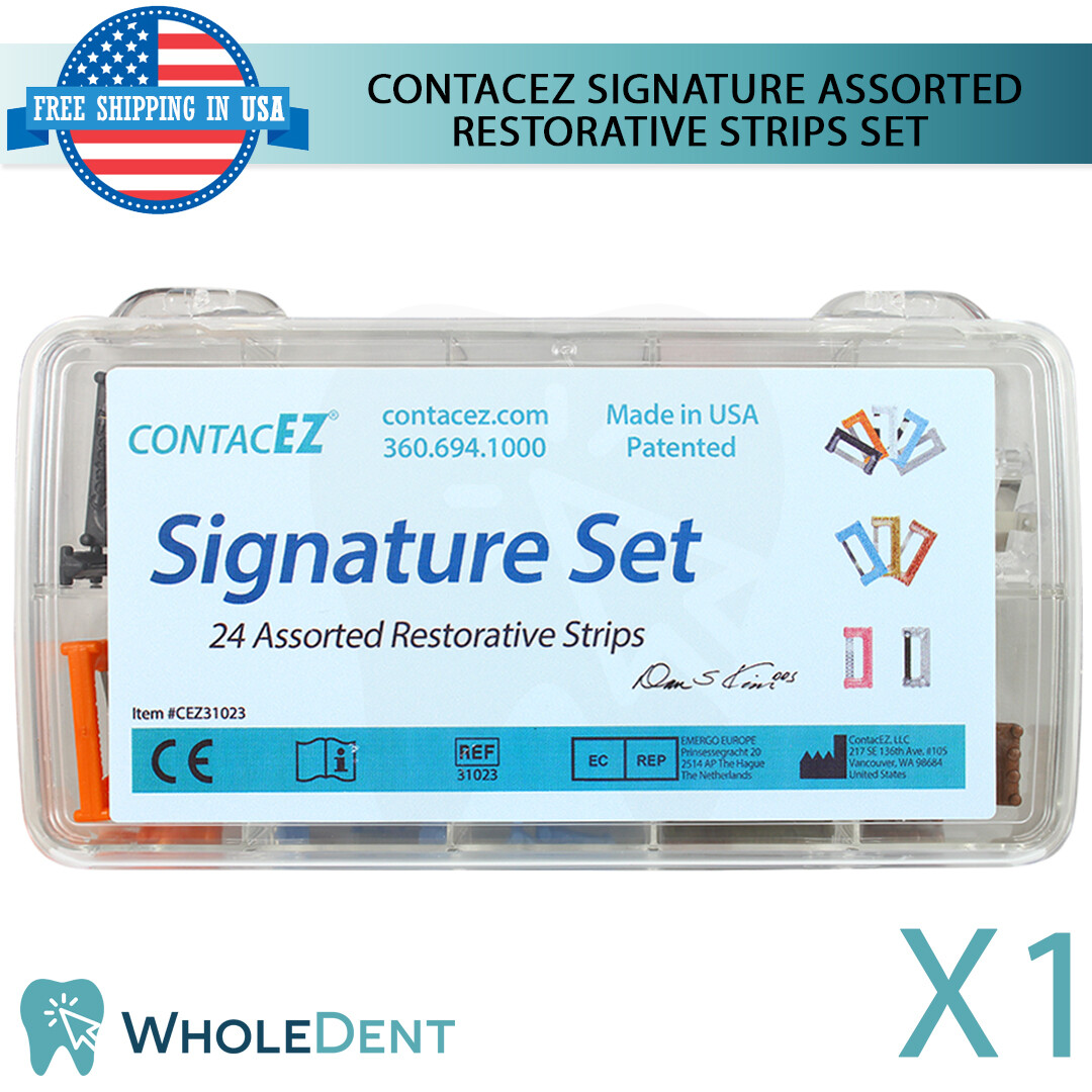 ContacEZ Signature Set Assorted Restorative 24 Strips Dental Crowns Veneers