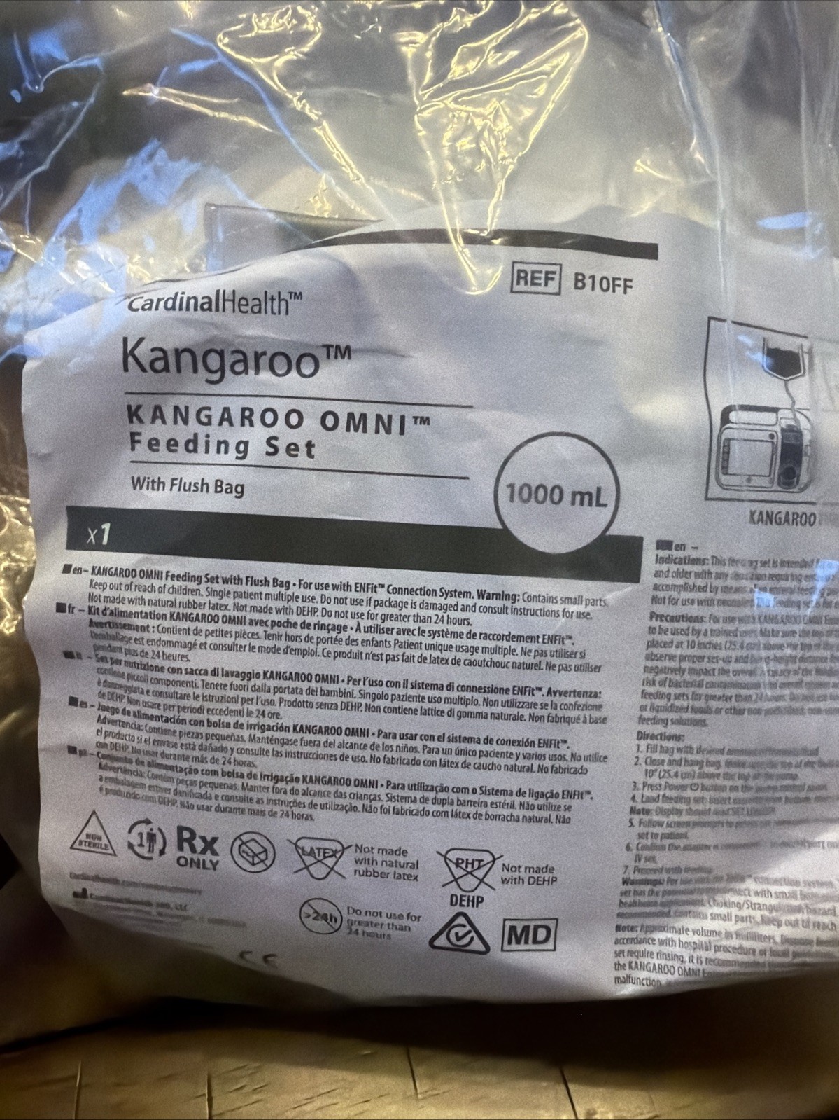 Box Kangaroo OMNI Feeding Set 1000mL Bag Set for Feeding 13 Count
