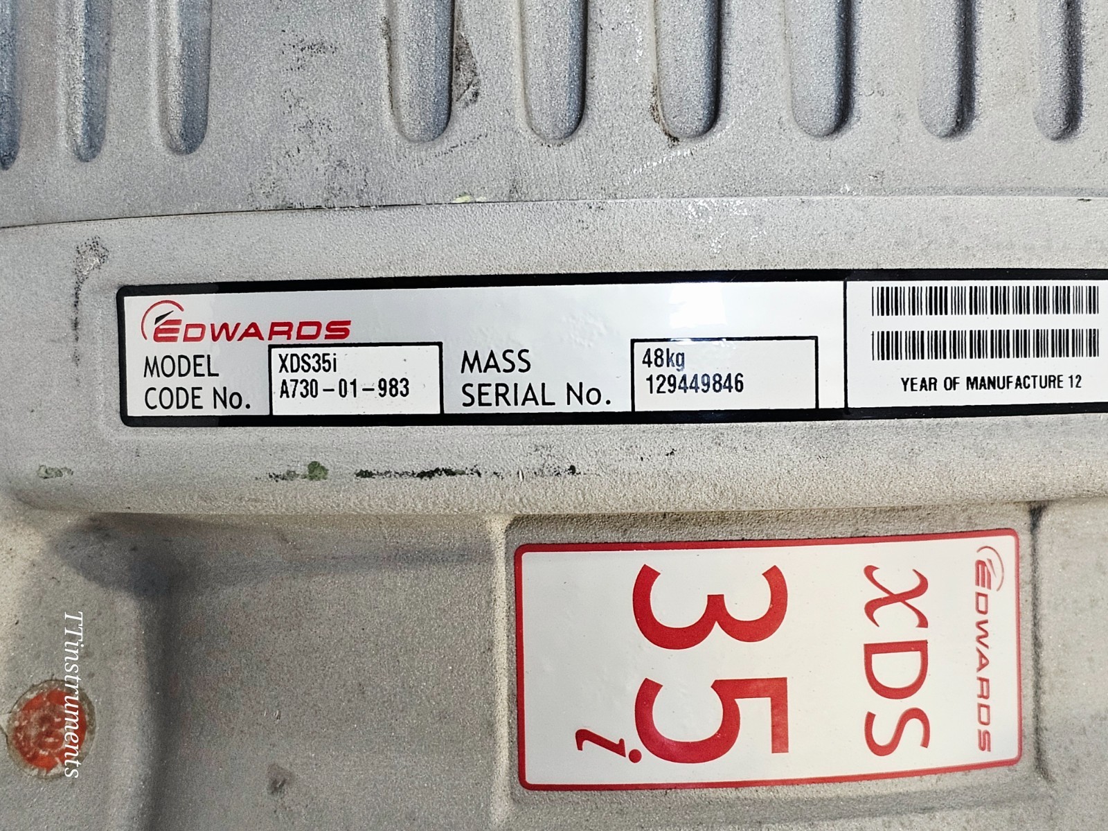 Serviced Edwards XDS35i Dry Scroll Vacuum Pump A730-01-983 35 m³/h