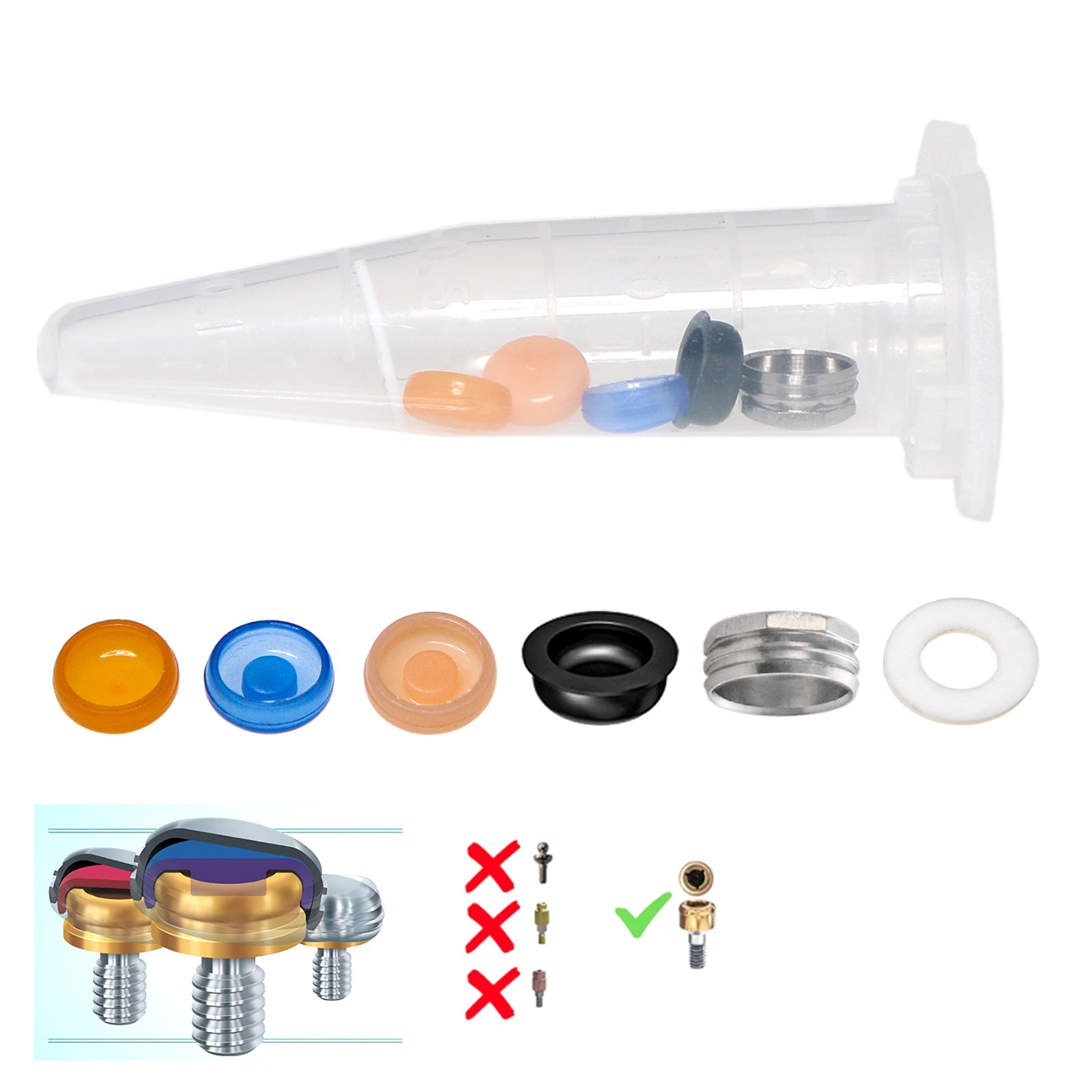 Dental Overdenture Male cap Locator Abutment for Neodent GM Grand Morse Platform