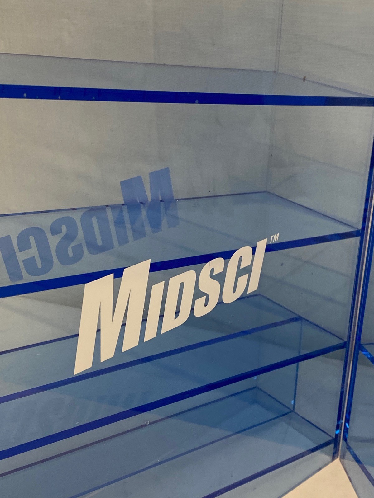 Used (2) MIDSCI Harvest Acrylic Serological Pipet Rack 5-Compartments Blue B
