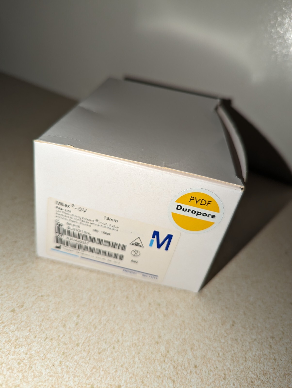 Millipore SLGVX13NL PVDF Hydrophilic Millex-GV Non-Sterile Filter Unit qty 100