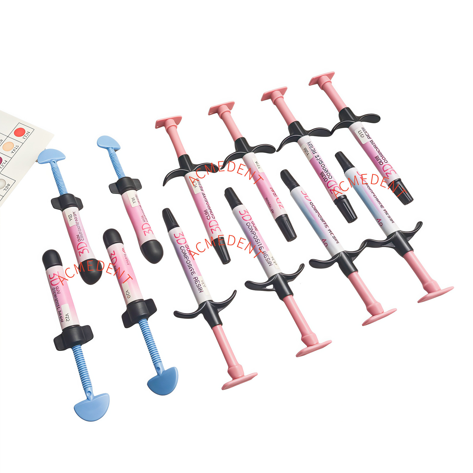 Gum Shade Gingiva Color Plate Indicator Tri-Color Gummy Pink Composite Resin