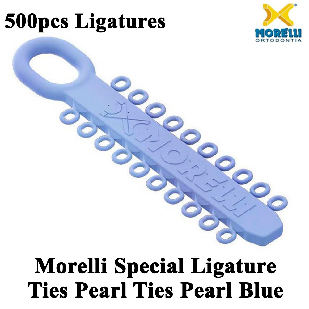 500pcs Dental Orthodontic Morelli Special Ligature Ties Pearl Ties Pearl Blue