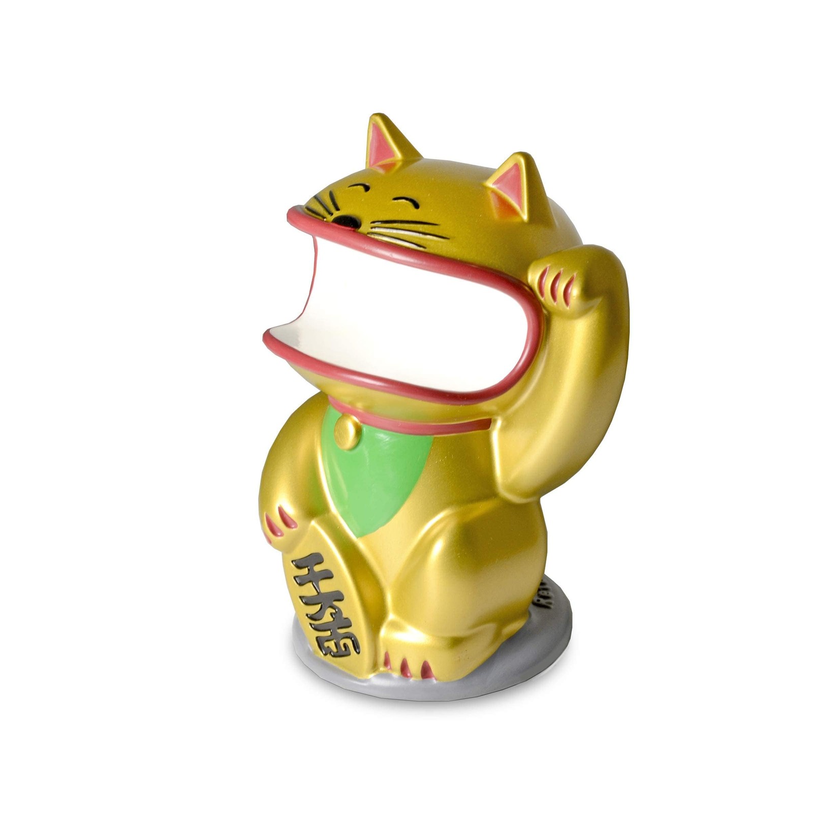 Retainer Buddy Lucky Cat – Sanitary Storage for Retainers Clear 6 Inch, Gold