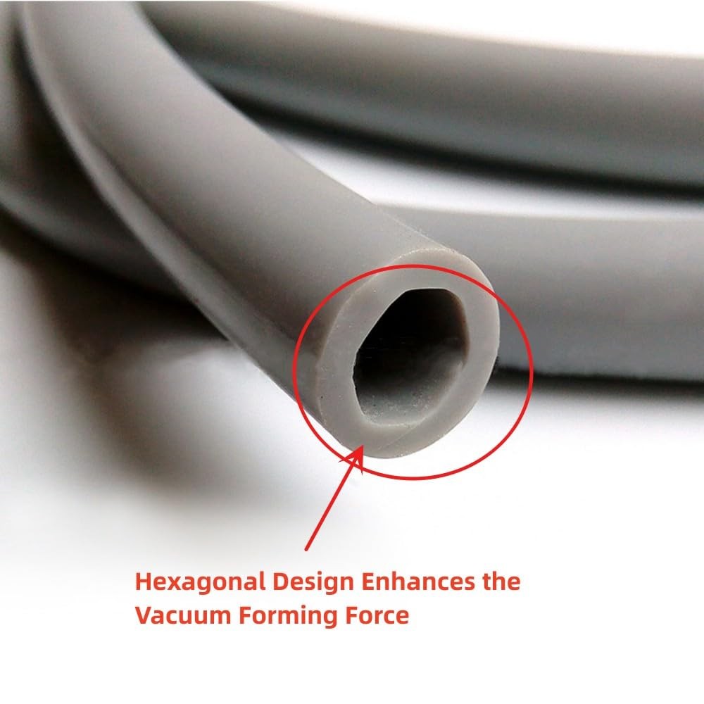 Dental Suction Silicone Tube Pipe Hose for Saliva Weak Tube, Gray