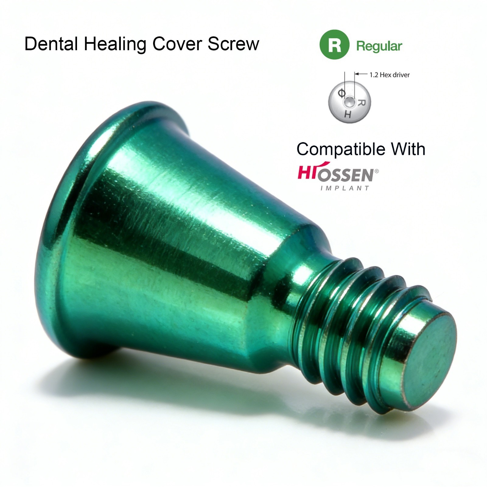 US 10pcs Dental Healing Abutment Cap Regular Platform Fit Oss Hiossen ET Implant