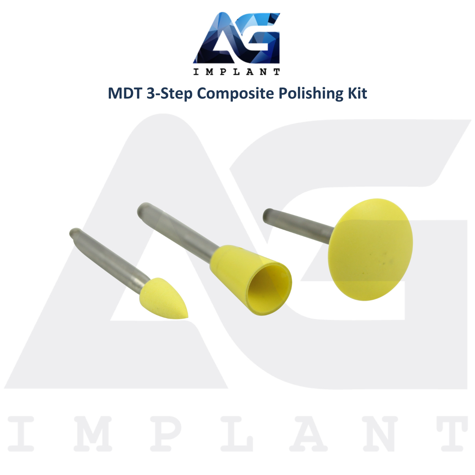 MDT 3-Step Composite Polishing Kit Silicone High-Gloss Finish Dental Restoration