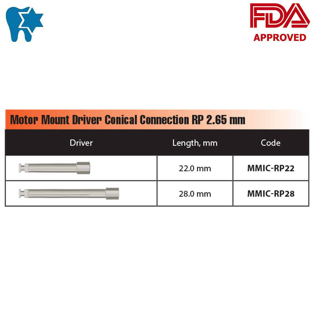 1x DSI Motor Mount Handpiece Driver For Conical Connection Implant RP Ø5.0-4.3mm