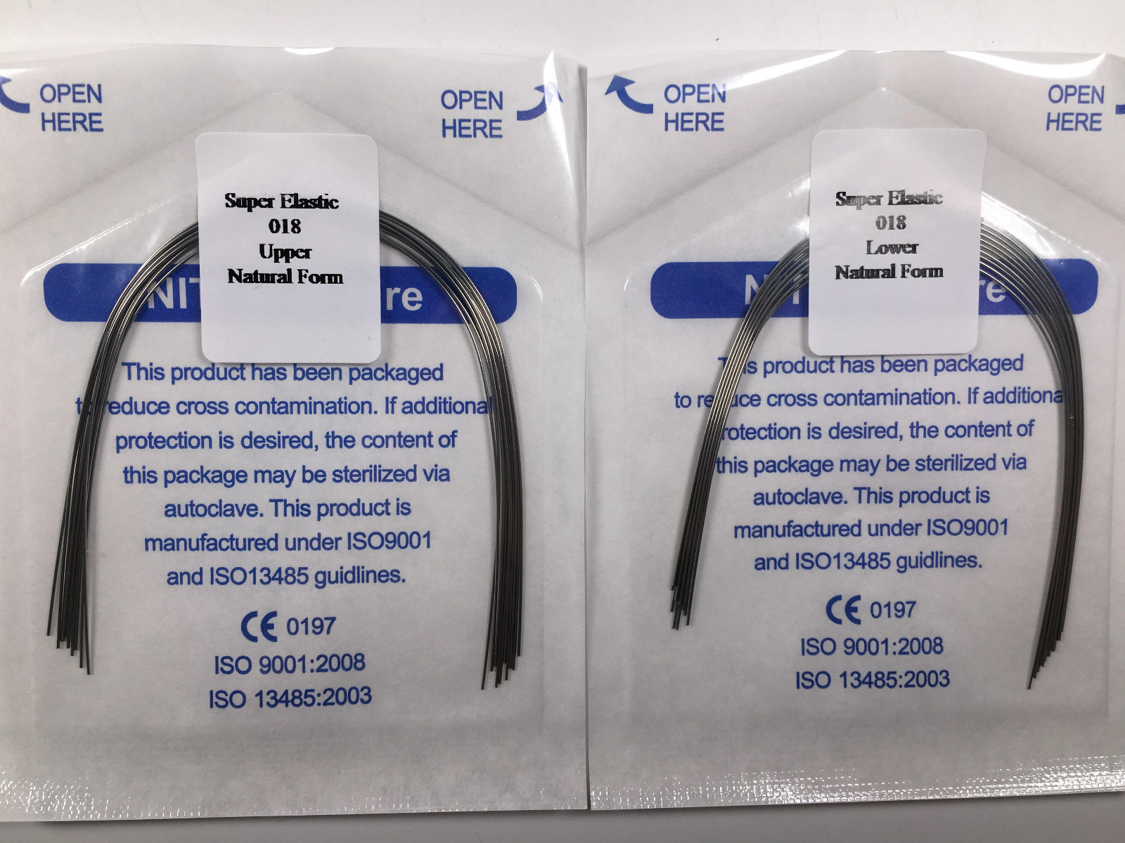 10*Dental Ortho Natural Wires Brackets Super Elastic Round Arch Wire 12/14/16/18