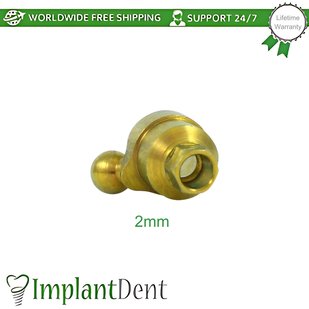 1x Angulated 30° Ball Attachment Premium Kit Dental Int Hex Connection 2.42mm