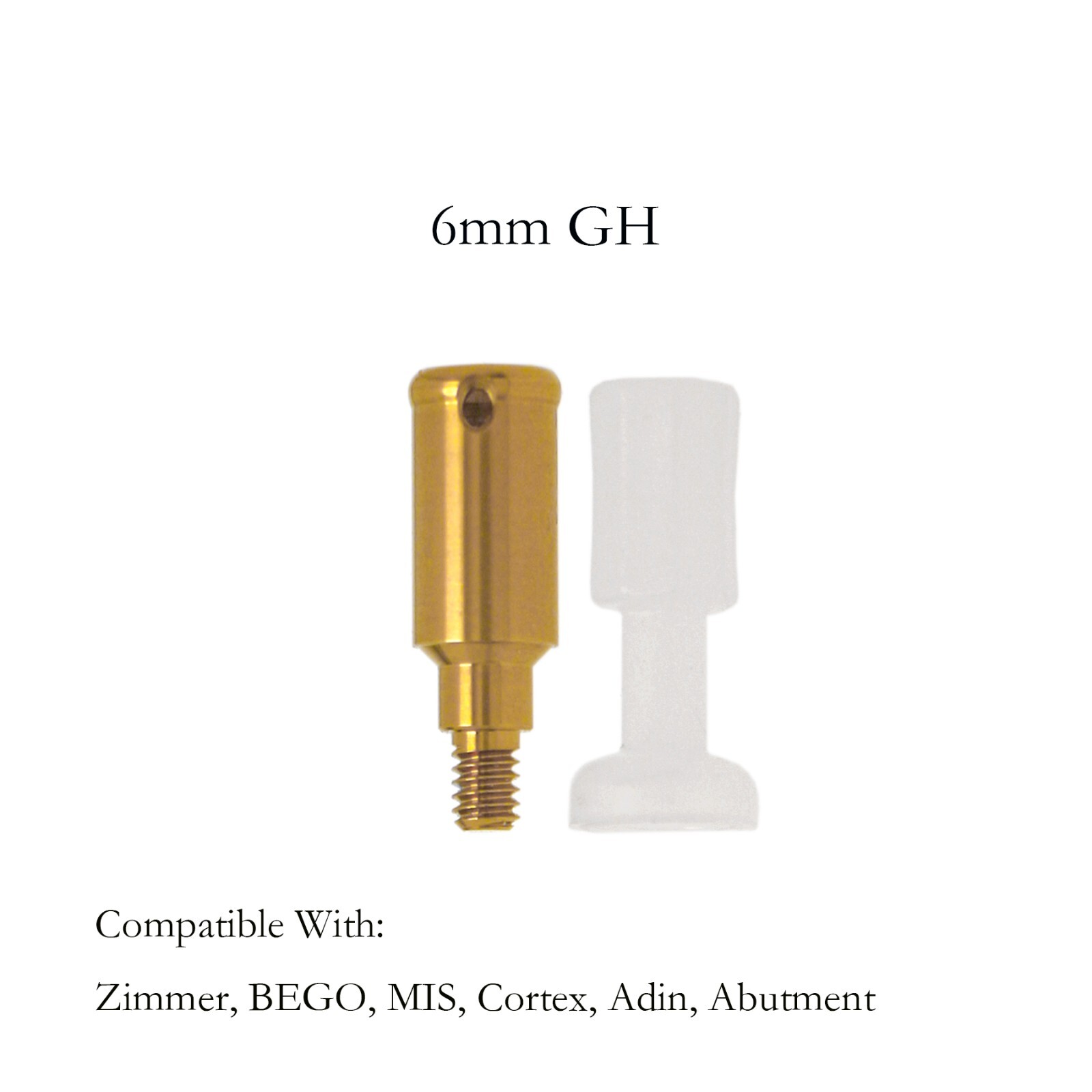 US Locator Abutment compatible Zimmer Tapered Screw-Vent TSV 3.5/4.5 1-5.0mm GH