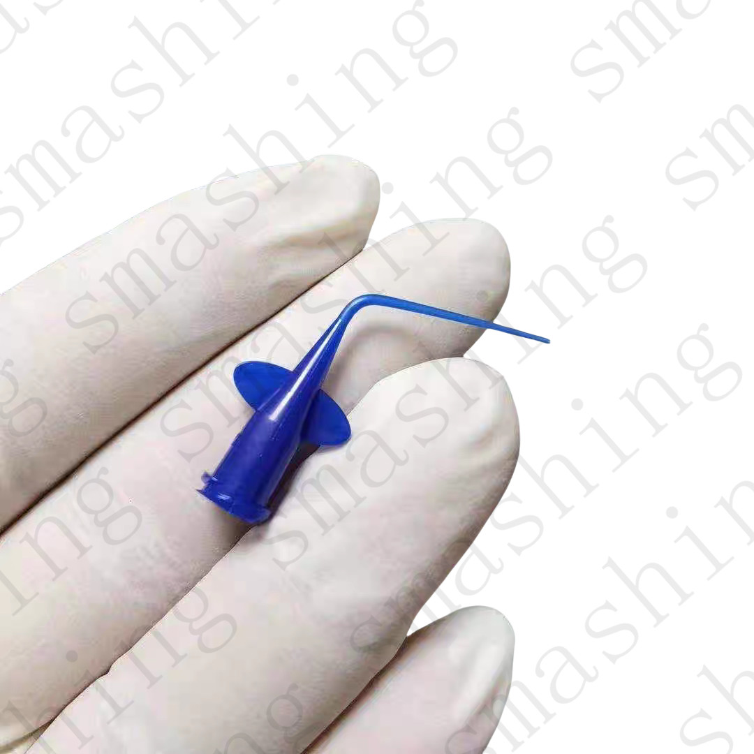200Pcs Dental Aspirator Root Canal Tip Irrigator Irrigation Blue Tips Flushing