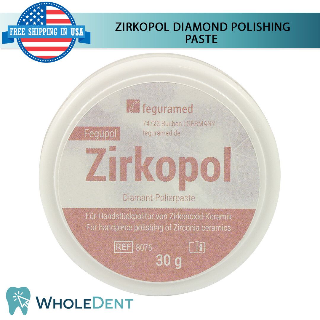 Zirkopol Diamond Polishing Paste Dental Zirconia Ceramics Handpiece Finish 30g
