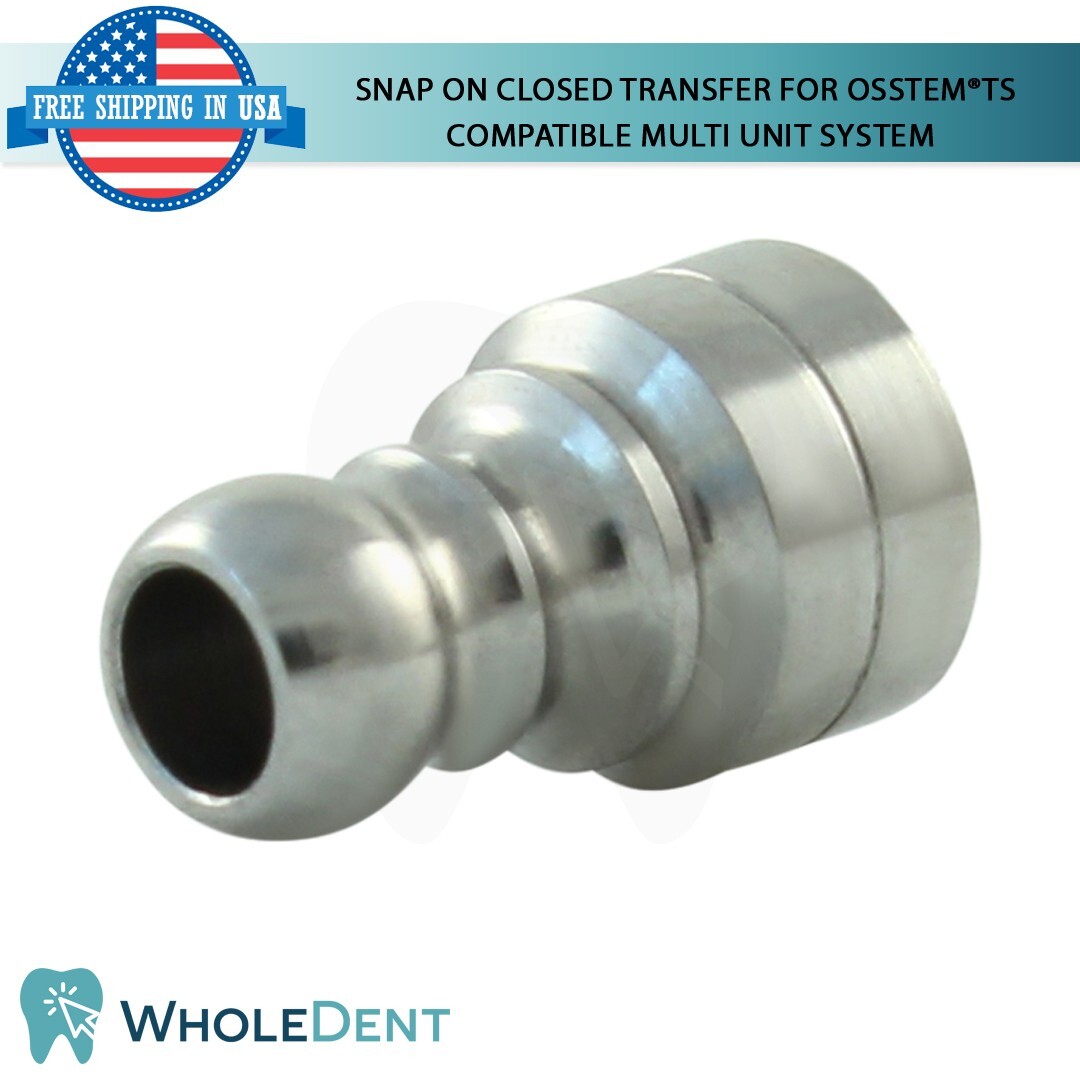 5x Dental Snap On Closed Transfer Multi Unit Prosthetic 0sstem® TS Compatible