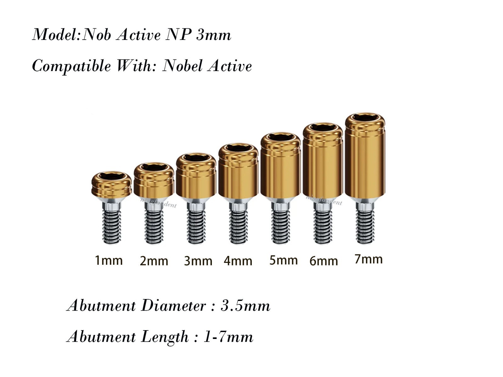 Suit for abutment Narrow Platform For Nobel Active Core Tool,NP 3.5MM
