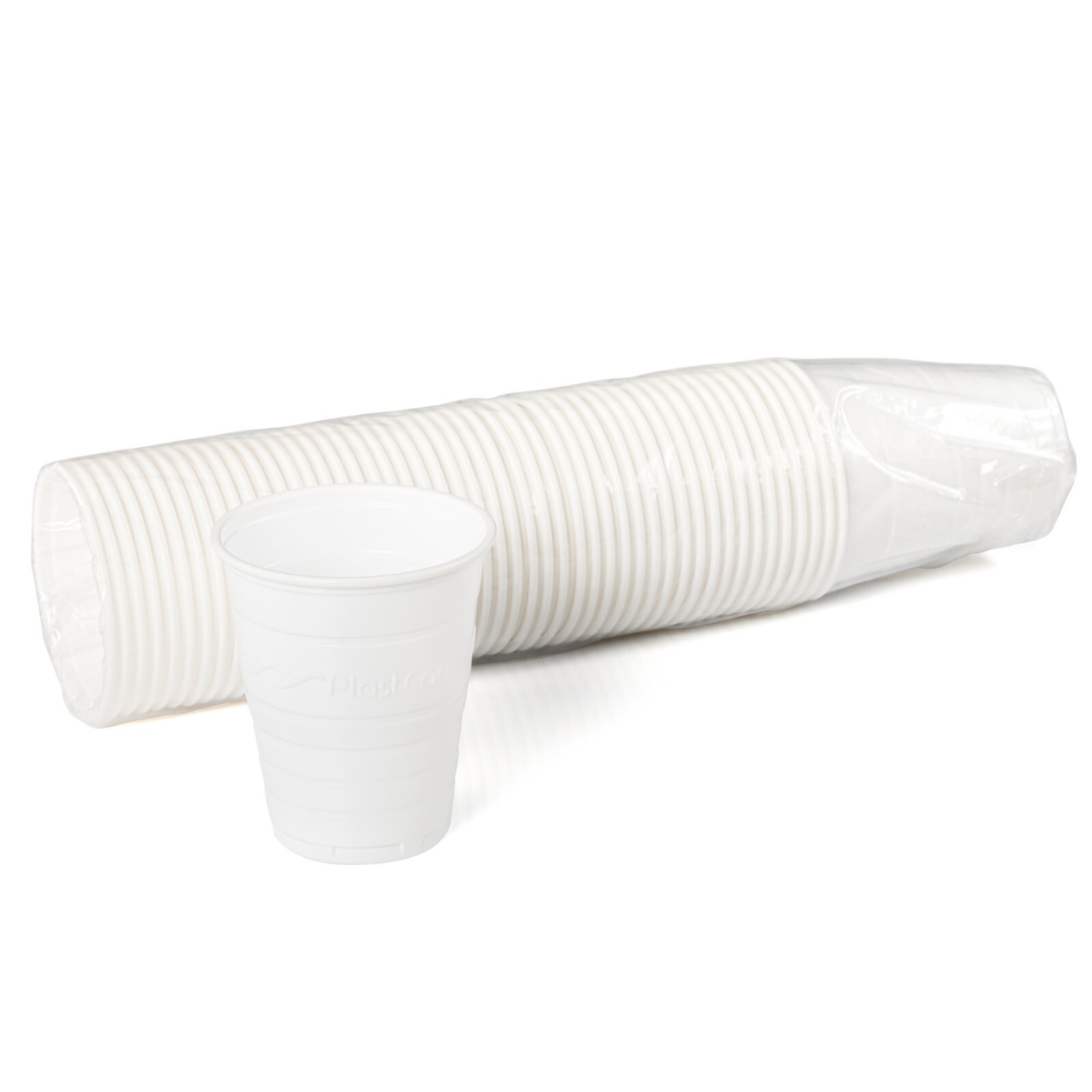 2000 PlastCare USA White Dental 5 Oz. Rinse Cups, Disposable Plastic Mouth Wash