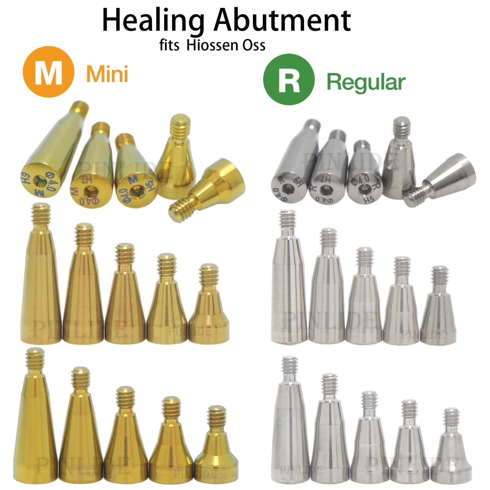 For Hiossen Osstem Dental Healing Abutment Impression Open Close Tray Lab Analog