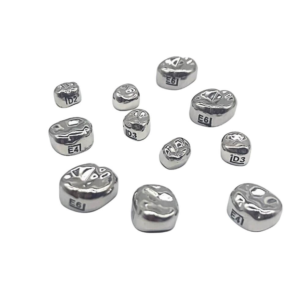 Dental SS Kid Primary Molar Teeth Temporary Crowns 1st 2nd Molar U/L L/R 5PCS/PK