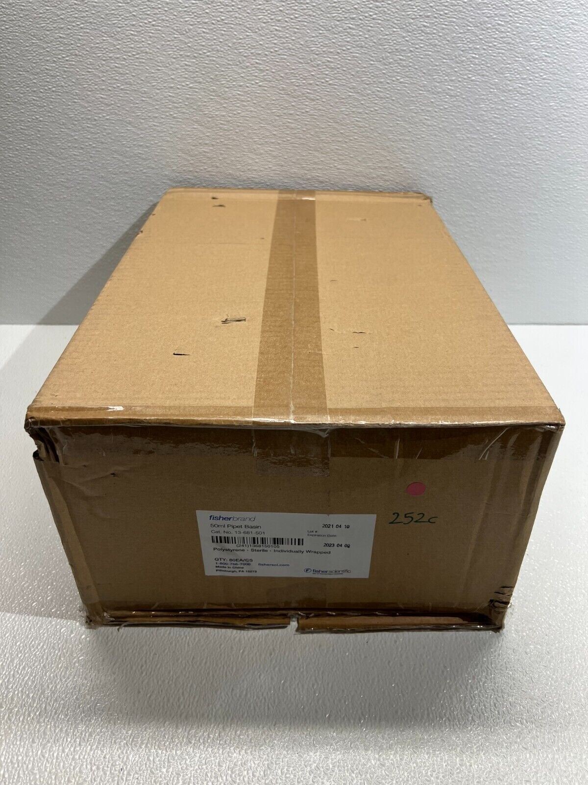 Fisher Scientific Cat No 13-681-501 Fisherbrand 50mL Pipet Basin 80EA/Cs