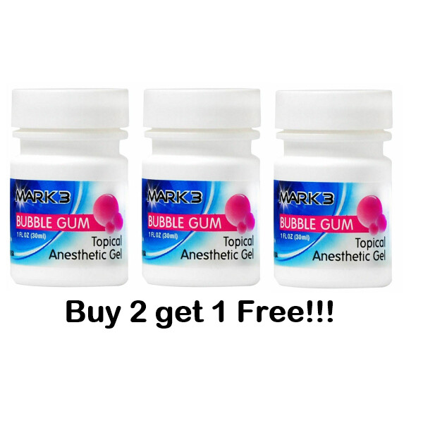 Mark 3 Dental Topical Anesthetic Gel, Made in USA,1.12oz (Buy 2 get 1 FREE)