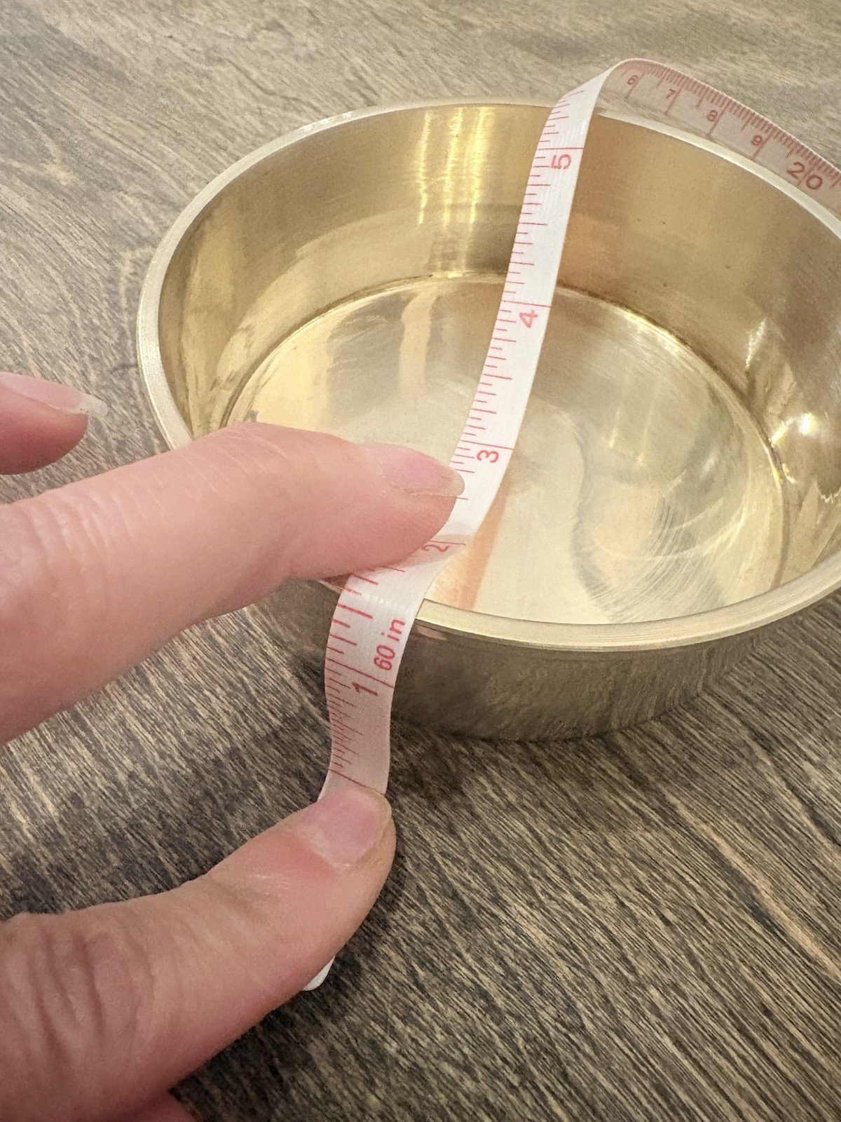 Test Sieve 4” ID Brass Collecting Pan 1.25” Depth Solid Brass Bowl