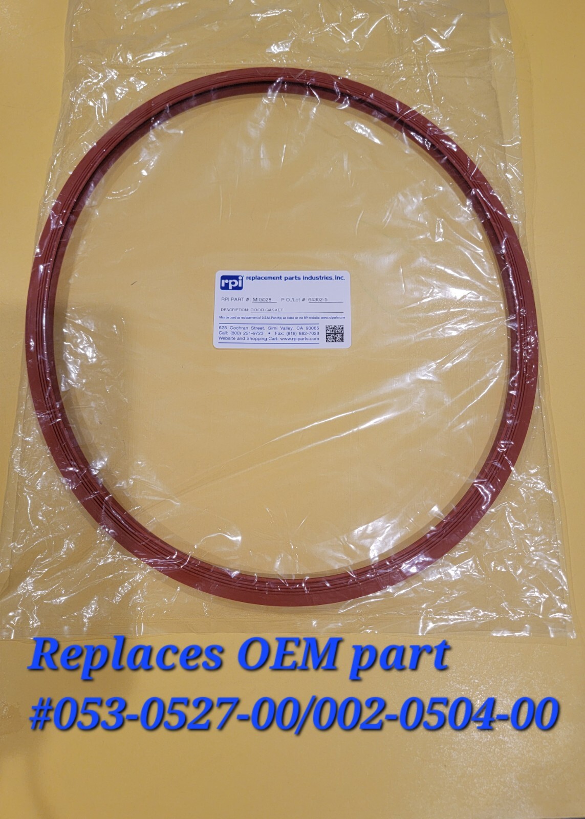 RPI #MIG028 Replacement Door Gasket for Midmark Ritter M 11 -USA –