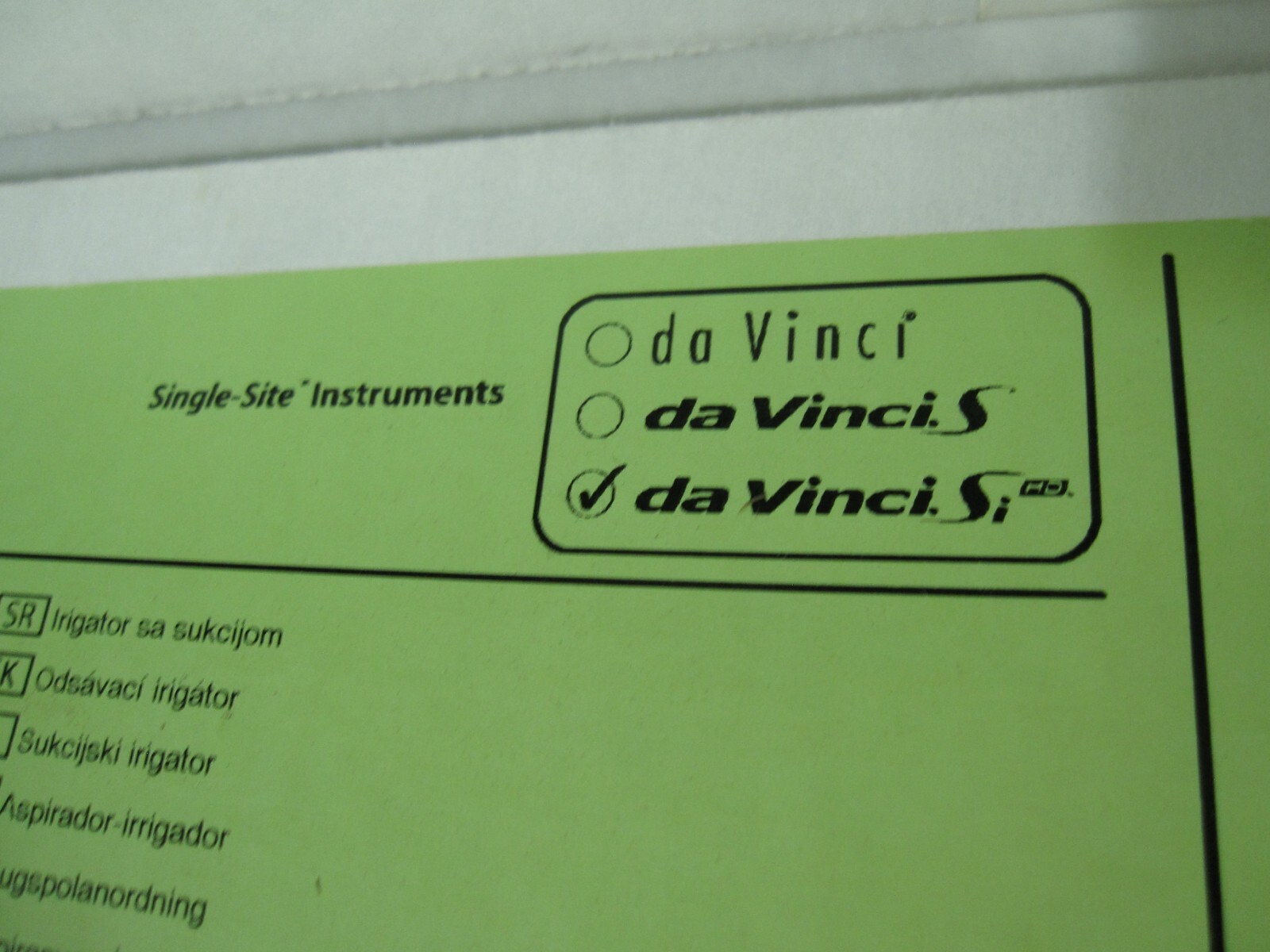 Intuitive Da Vinci 428054 Si HD, New and Sealed