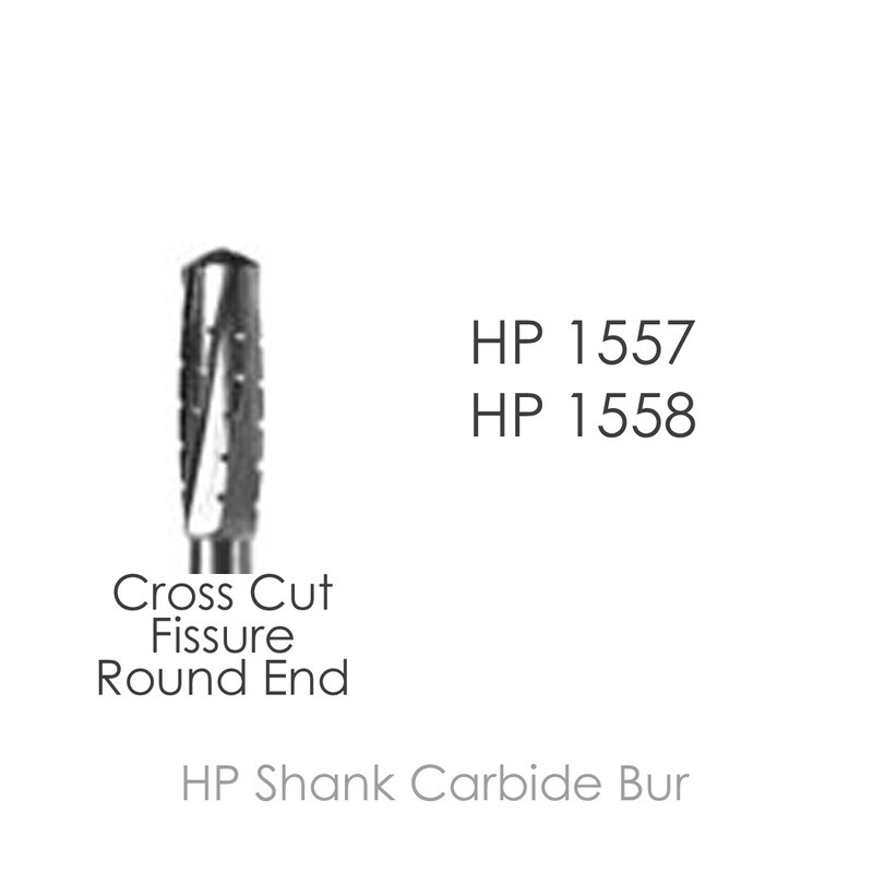 Meta BesQual Carbide Burs HP Shank CROSS CUT FISSURE ROUND END All Sizes Pkg/6
